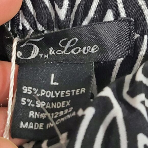NWT 5th & Love Womens Black & White Print Sleeveless Jumpsuit L - Picture 4 of 8